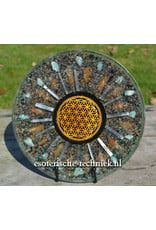 Orgonite Deco Art Shungite Selenite Golden Healer Lemurian & Flower of Life