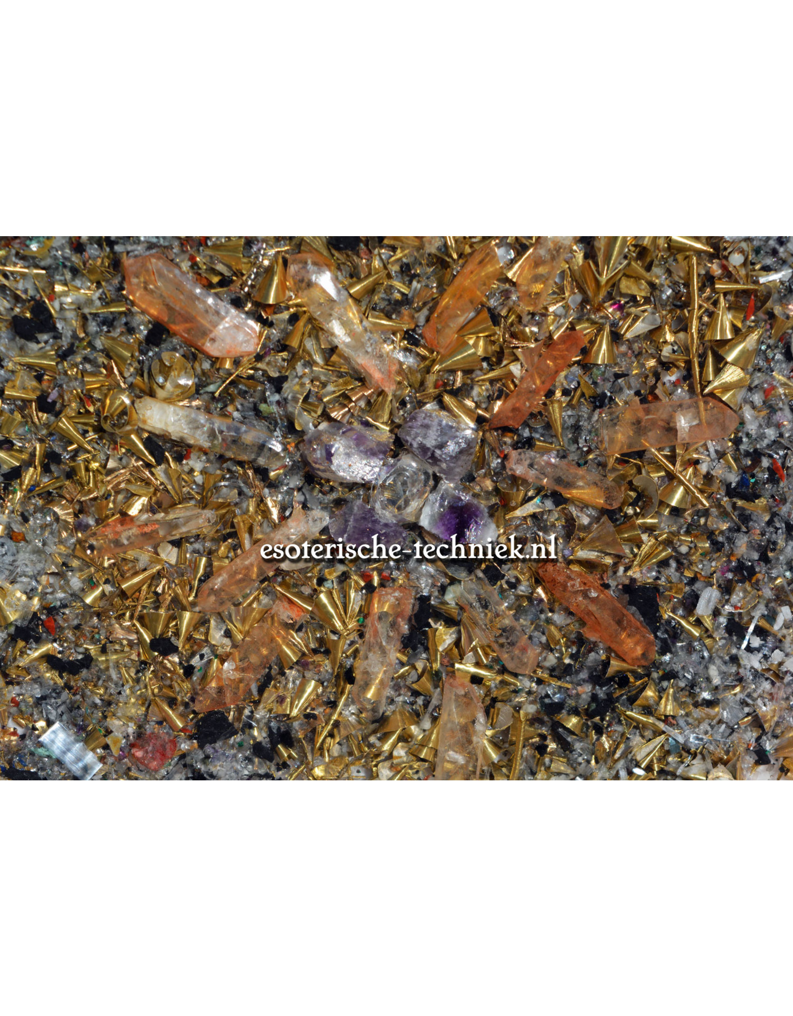 Orgonite Deco Art with Shungite & Golden Healer Lemurian