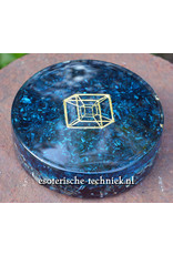 Orgonite Oplaadschijf 4D Hypercube Tesseract met Shungite