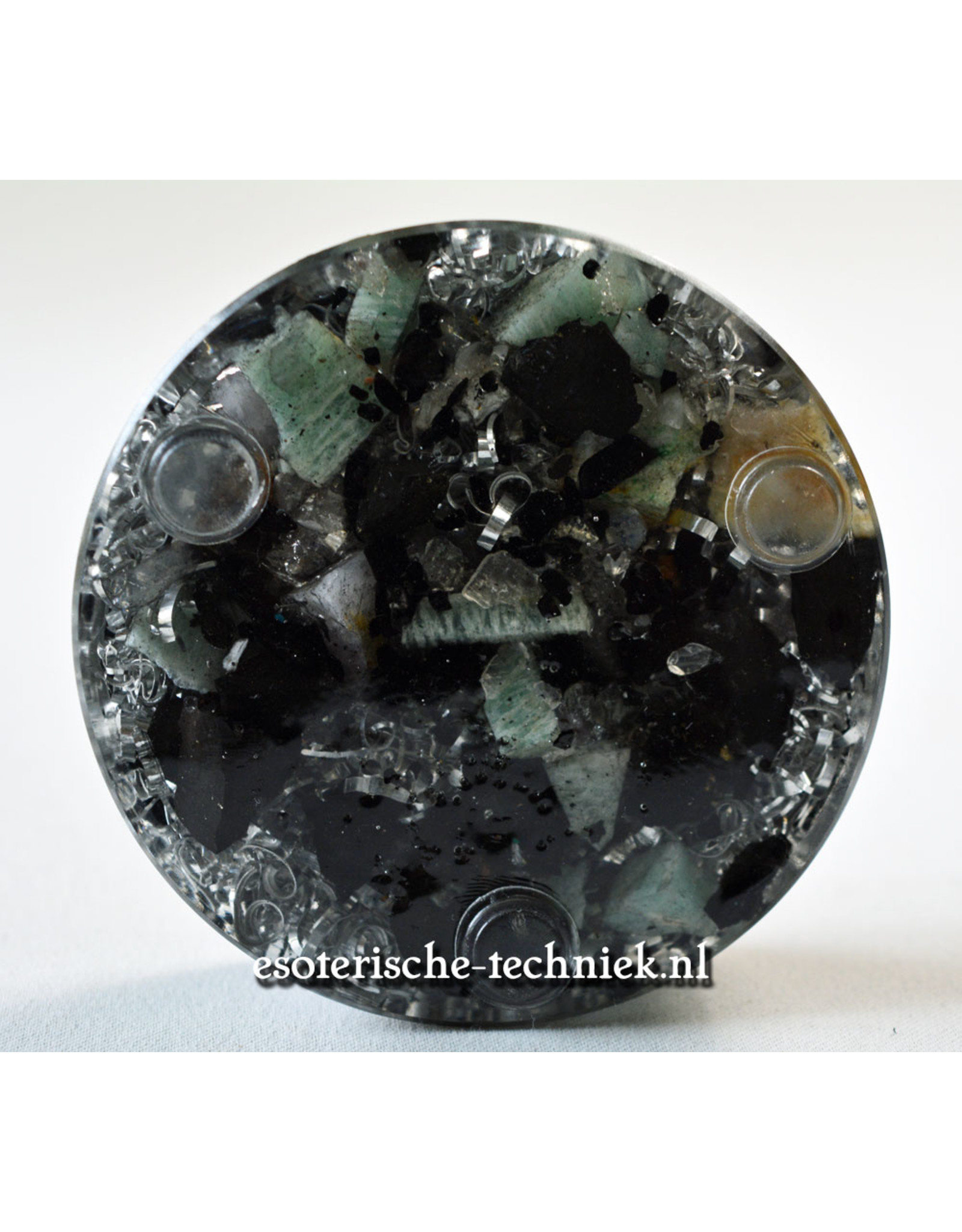 Orgonite Oplaadschijf Shungite, Herkimer Diamant  en Amazoniet