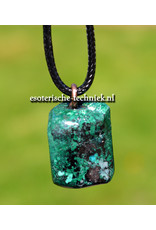 Orgone orgonite hanger edelsteen Chrysocolla met Cupriet, persoonlijke bescherming tegen verstorende energieën