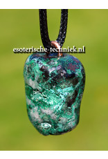 Orgone orgonite hanger edelsteen Chrysocolla met Cupriet, persoonlijke bescherming tegen verstorende energieën