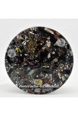 Orgonite Oplaadschijf  Shungite en met geometrie Seed of Life