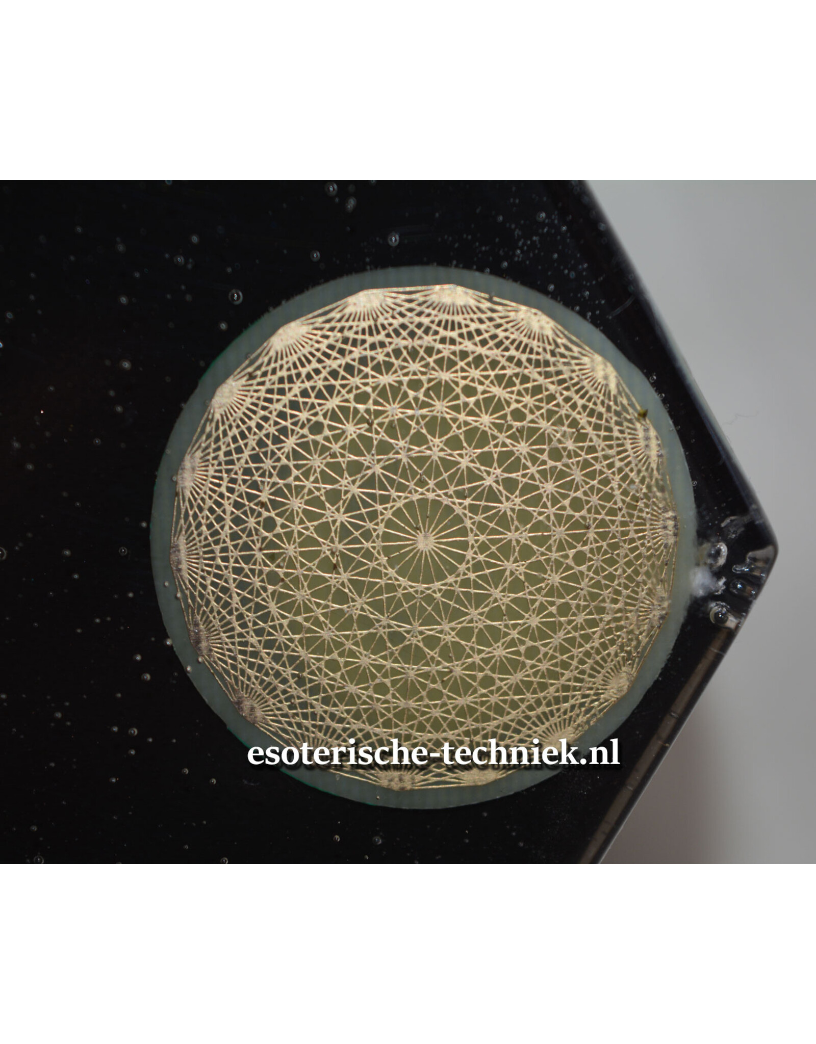 Orgone Orgonite Oplaadschijf hexagon Tesseract met Shungiet