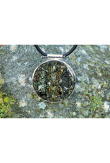 Orgone Orgonite sieraad sterling zilver 925 Amulet/Hanger Preseli Bluestone / Stonehenge steen met Lakelandite VERKOCHT