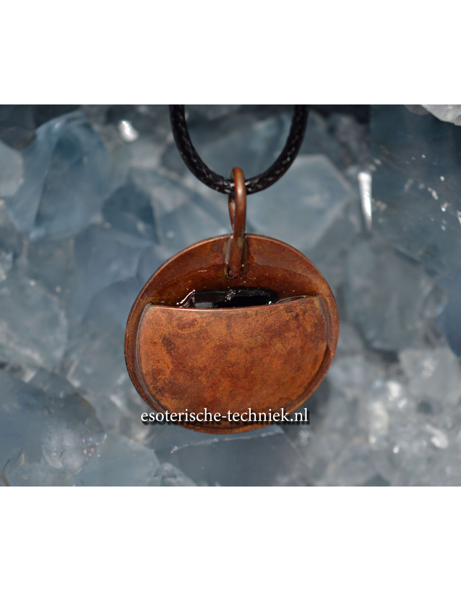 Orgonite Power Spiral Pendant and Sacred Crystals