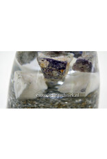 Orgonite cone met Bertrandiet, Amethist, Shungite en witte Agaat