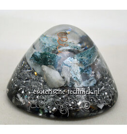 Orgone Orgonite cone  Mangano Calciet, Mos Agaat