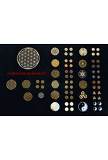 Stickers with Various Gold Geometric Designs