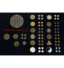Gold Geometric Stickers with Transparent Backgrounds