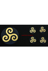 Stickers with Various Gold Geometric Designs