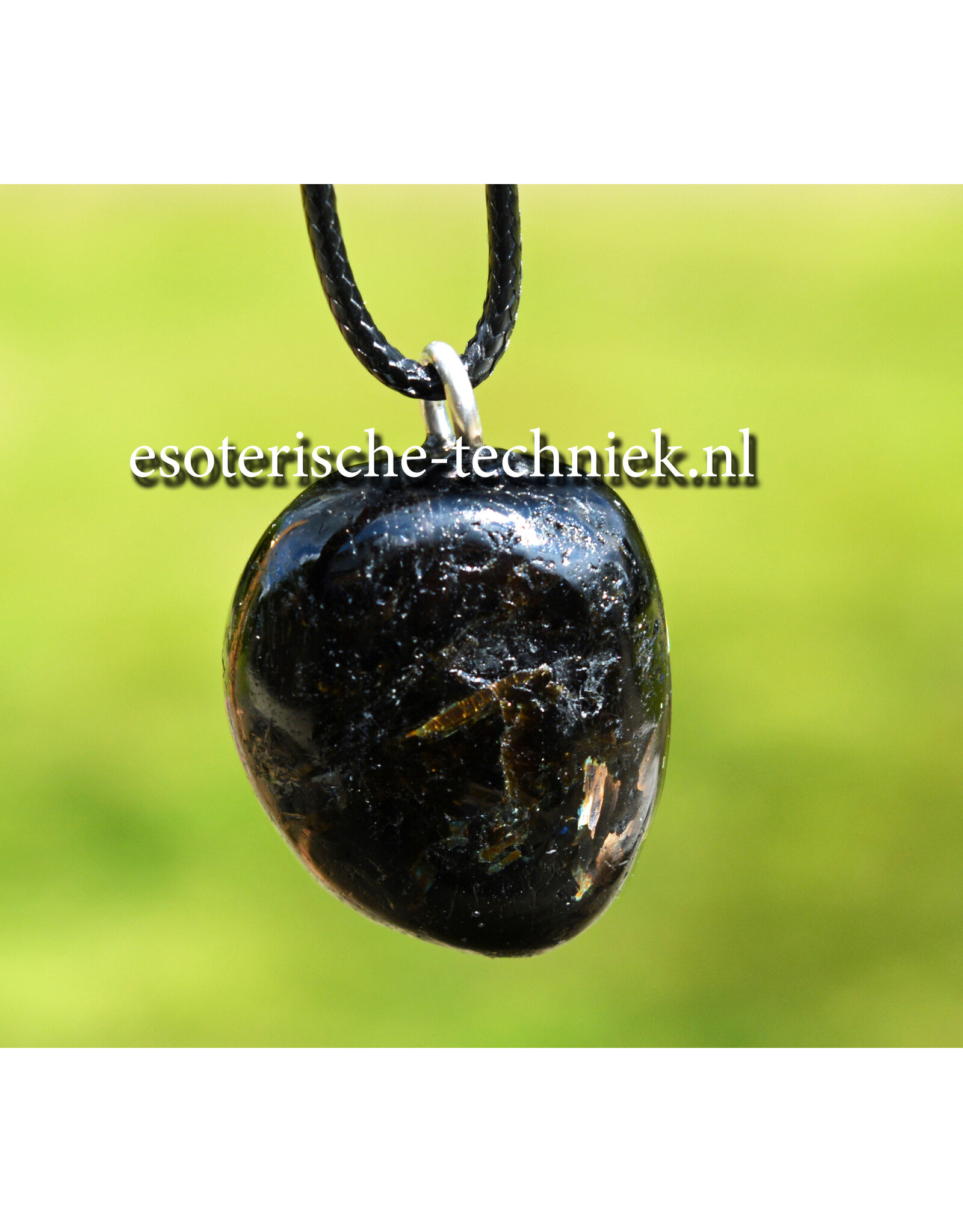 Orgone orgonite hanger Nuummite AA kwaliteit uit Groenland