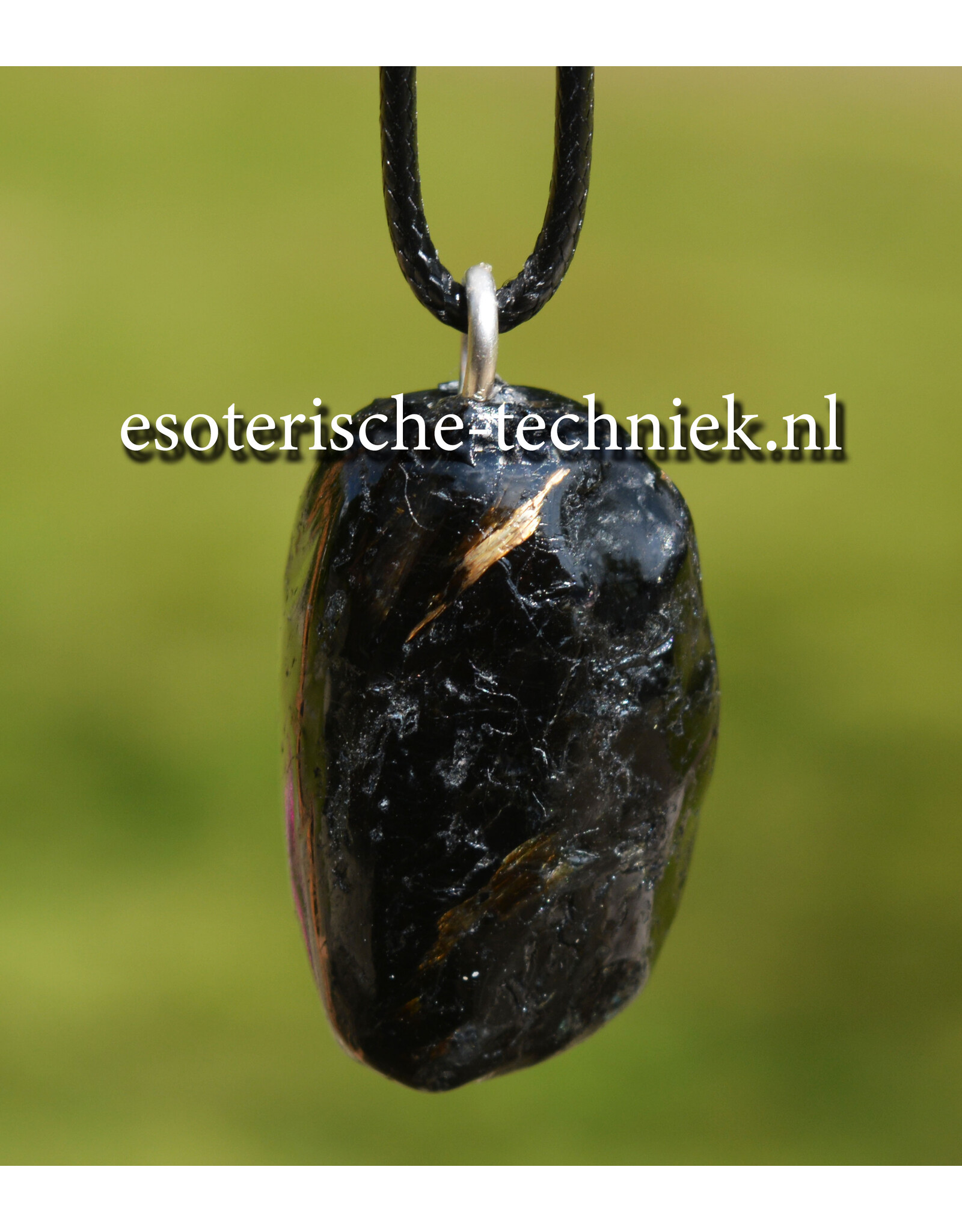 Orgone orgonite hanger Nuummite AA kwaliteit uit Groenland