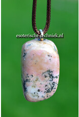 Orgonite hanger Rhodochrosiet met Pyriet
