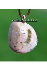 Orgonite hanger Rhodochrosiet met Pyriet
