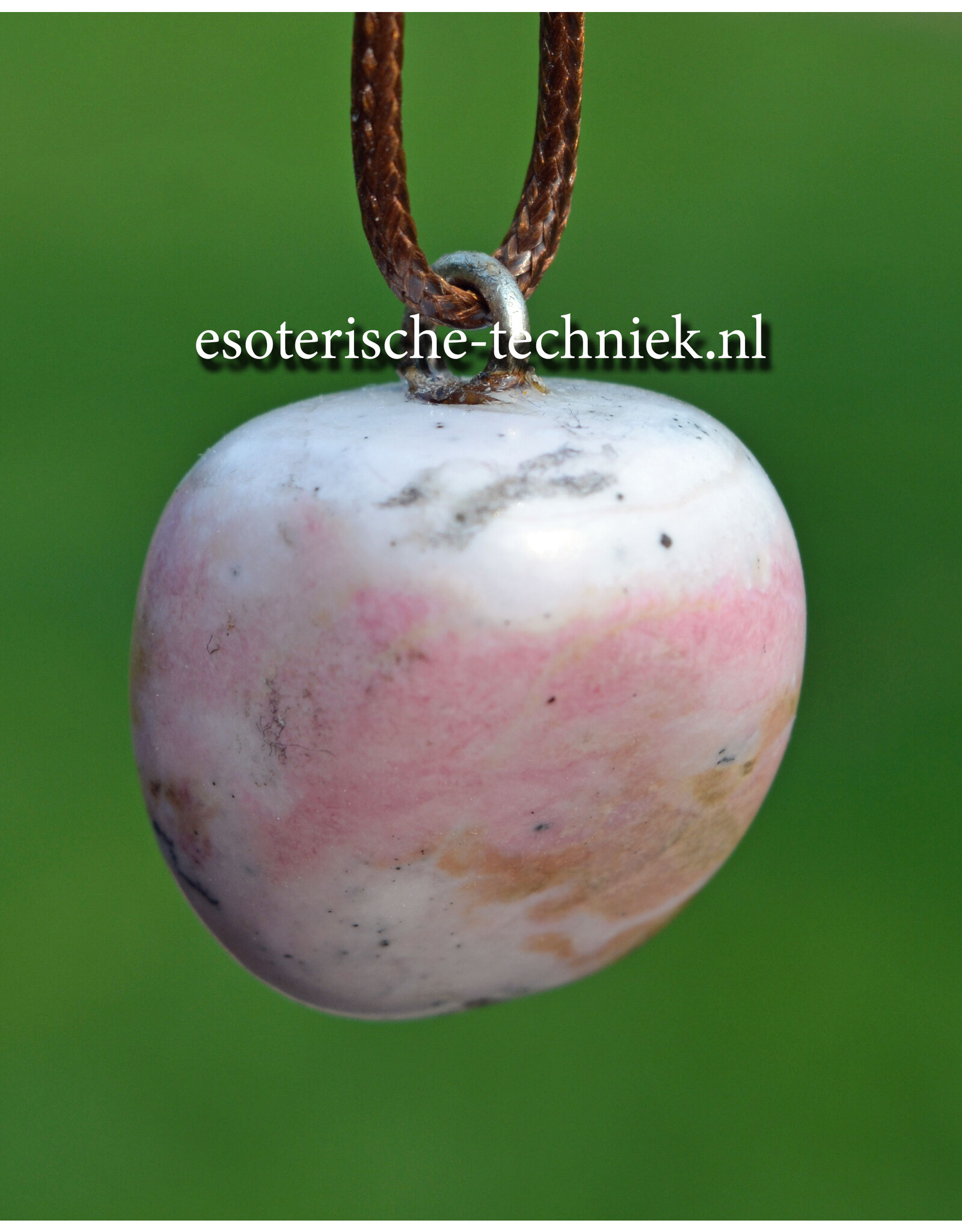Orgonite hanger Rhodochrosiet met Pyriet