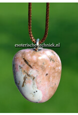 Orgonite hanger Rhodochrosiet met Pyriet