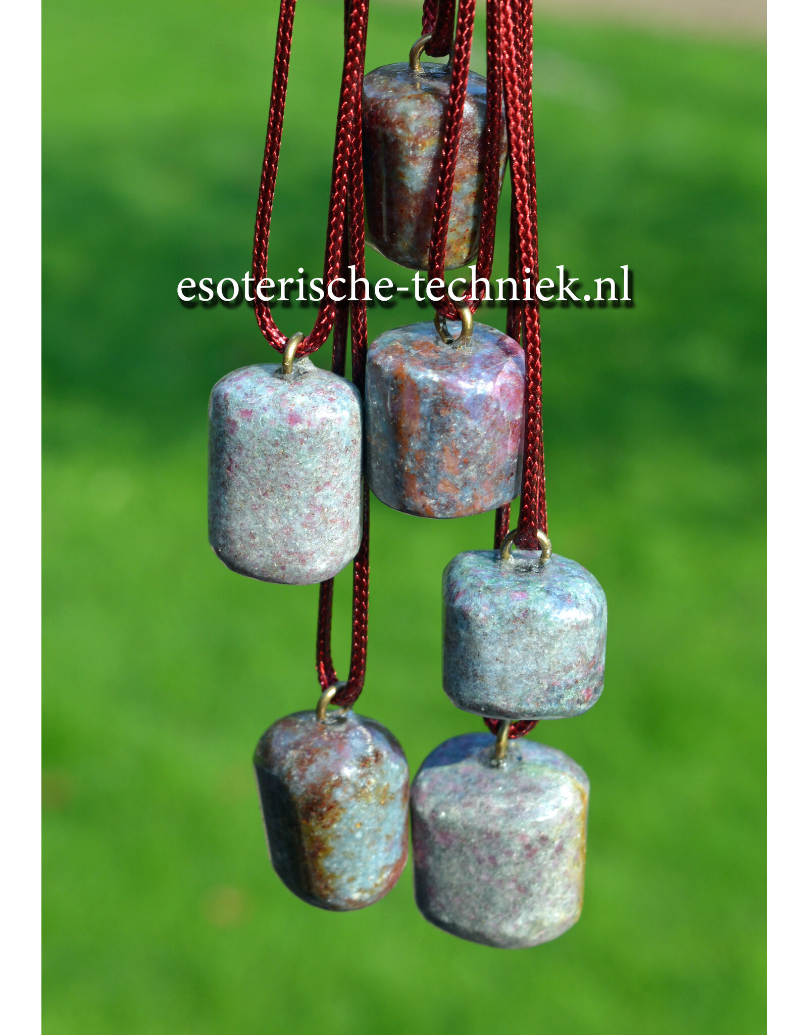 Orgone Orgonite edelsteen hanger Robijn in Kyaniet