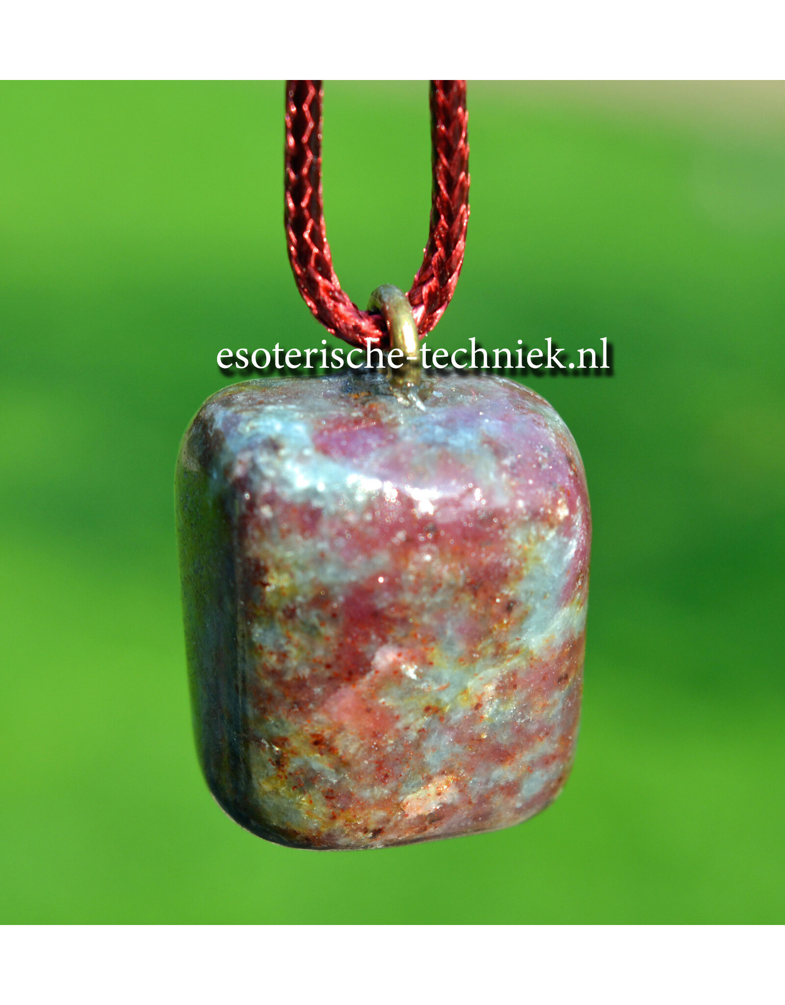Orgone Orgonite edelsteen hanger Robijn in Kyaniet