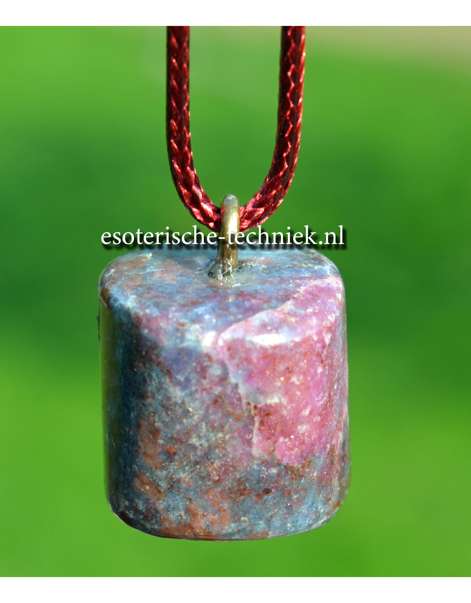 Orgone Orgonite edelsteen hanger Robijn in Kyaniet