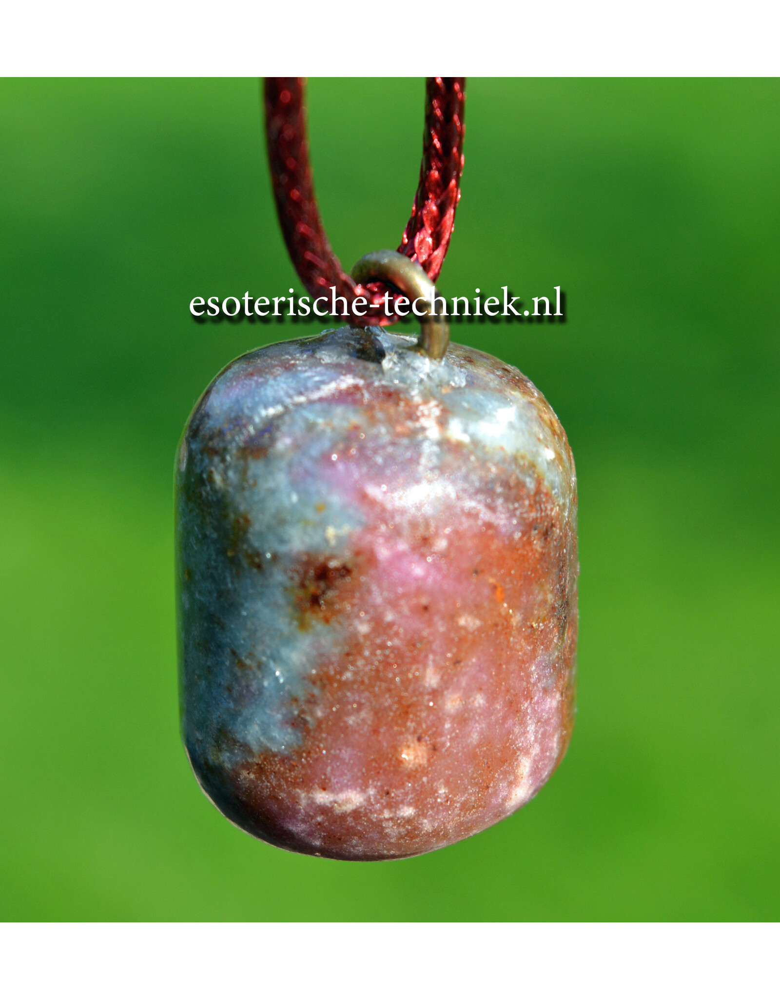 Orgone Orgonite edelsteen hanger Robijn in Kyaniet