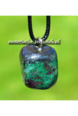 Orgone orgonite hanger edelsteen Chrysocolla met Cupriet, persoonlijke bescherming tegen verstorende energieën
