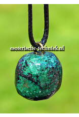 Orgone orgonite hanger edelsteen Chrysocolla met Cupriet, persoonlijke bescherming tegen verstorende energieën