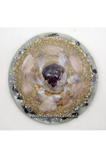 Orgonite cone Amethist, Rozenkwarts, Arkansas kristal en Shungit