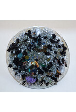 Orgonite cone Amethist, Rozenkwarts, Arkansas kristal en Shungit