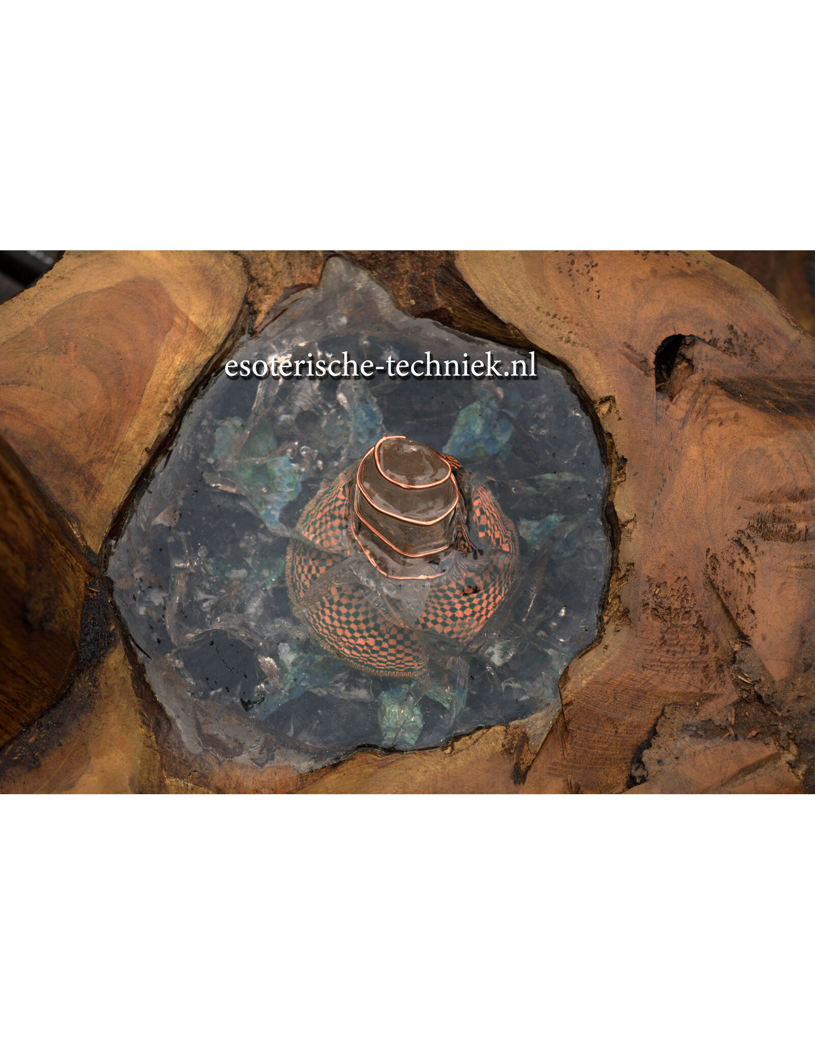 Orgonite Meditatiekruk met Orgonite en CO2 Plasma, Chrysocolla, Shattuckiet en Shungite