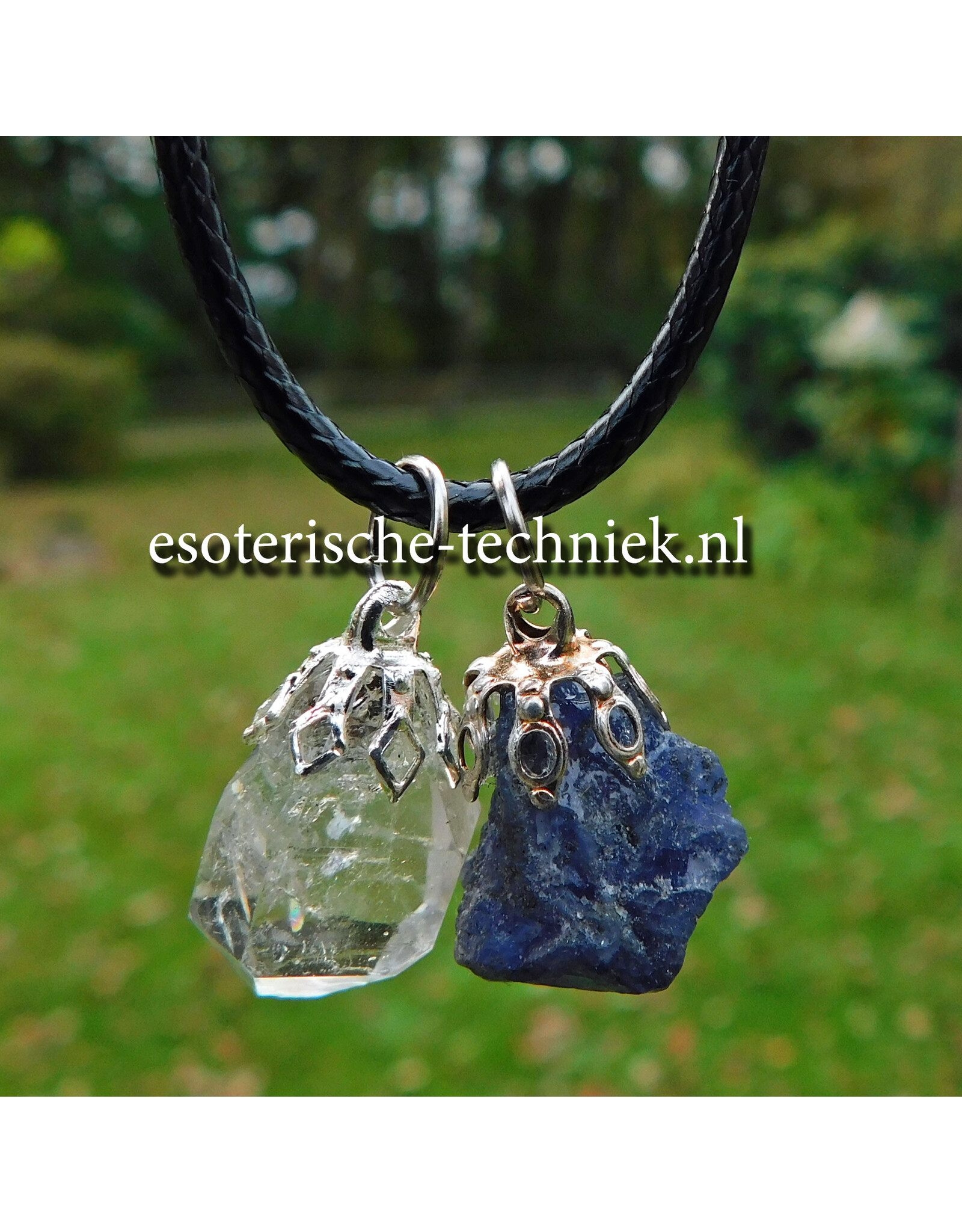Herkimer & Tanzanite Pendant Clarity &  Awareness