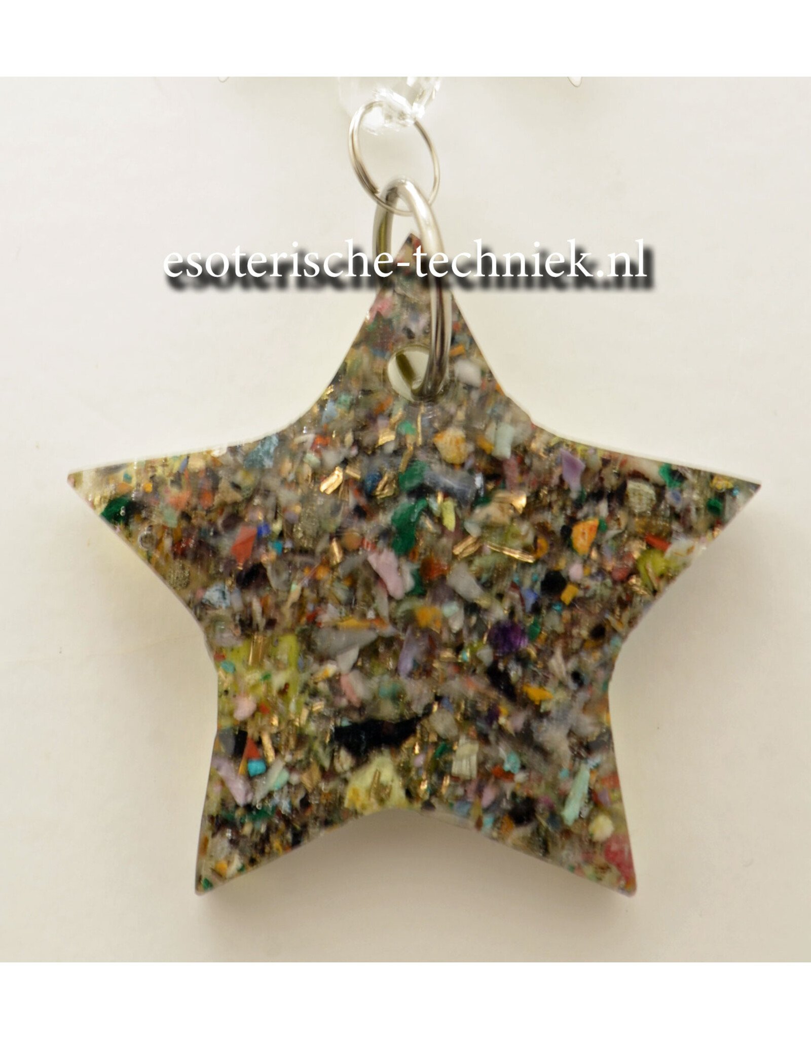 Orgonite stralingswerende raamhanger Lizardiet en shungite