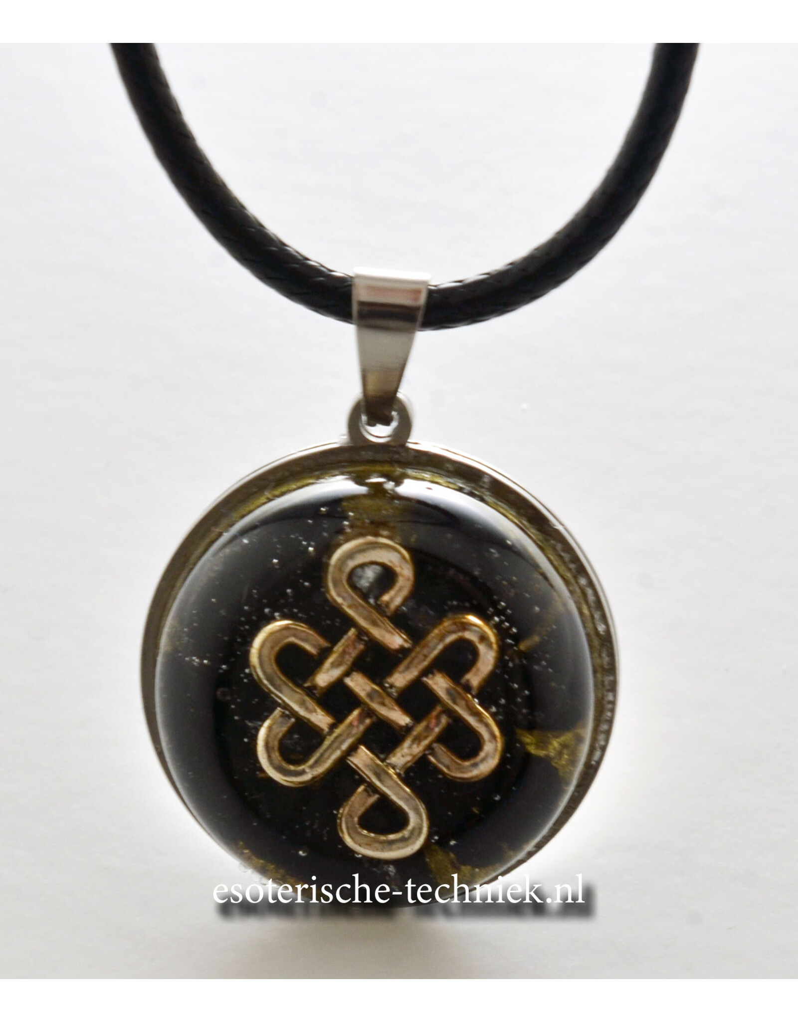 Orgonite hangers Shungiet met symbool of Bergkristalpunt