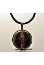 Orgone Orgonite hangers Shungiet met symbool of Bergkristalpunt