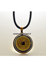 Orgone Orgonite hangers Shungiet met symbool of Bergkristalpunt