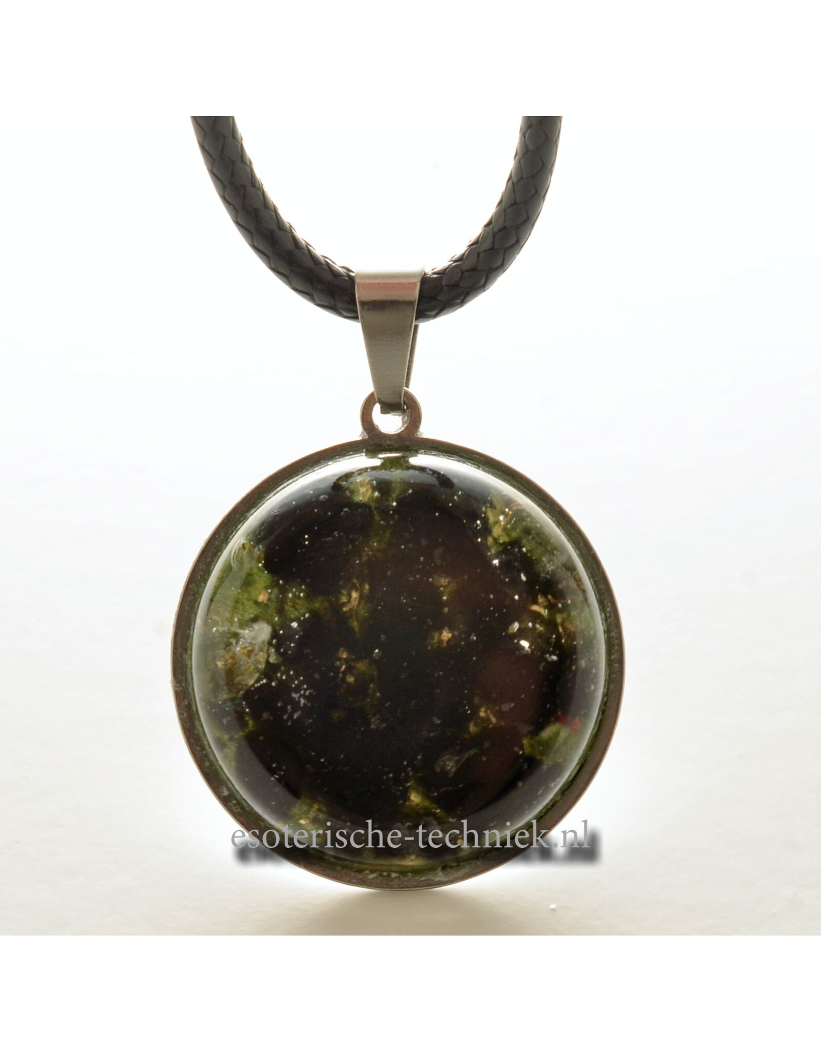 Orgone Orgonite hangers Shungiet met symbool of Bergkristalpunt