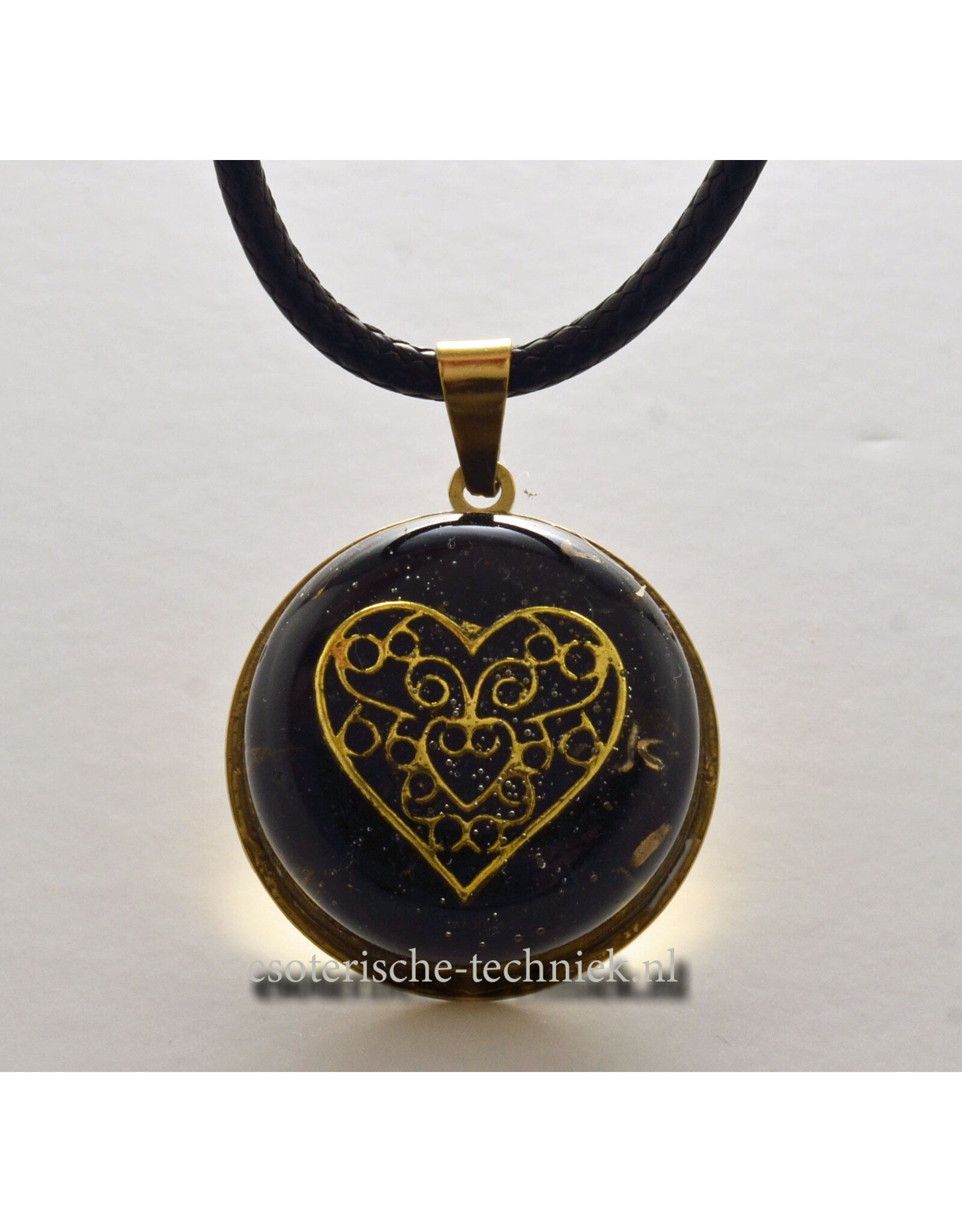 Orgonite hangers Shungiet met symbool of Bergkristalpunt