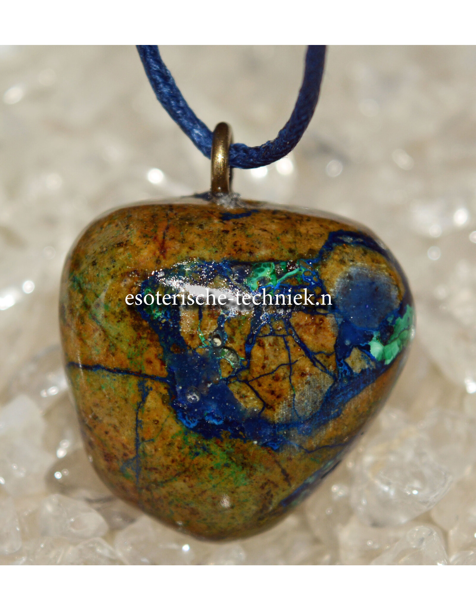 Orgone Orgonite edelsteen hanger Azuriet Malachiet