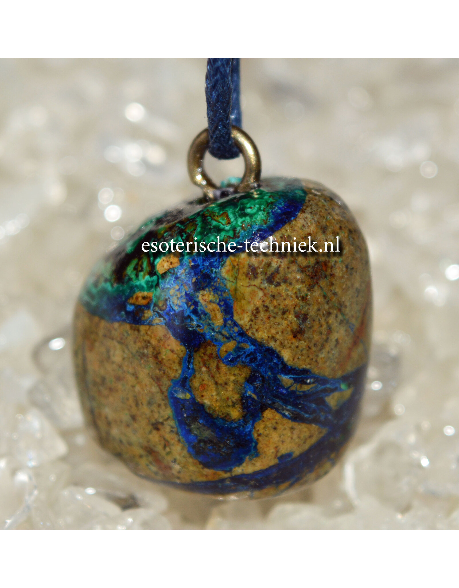 Orgone Orgonite edelsteen hanger Azuriet Malachiet