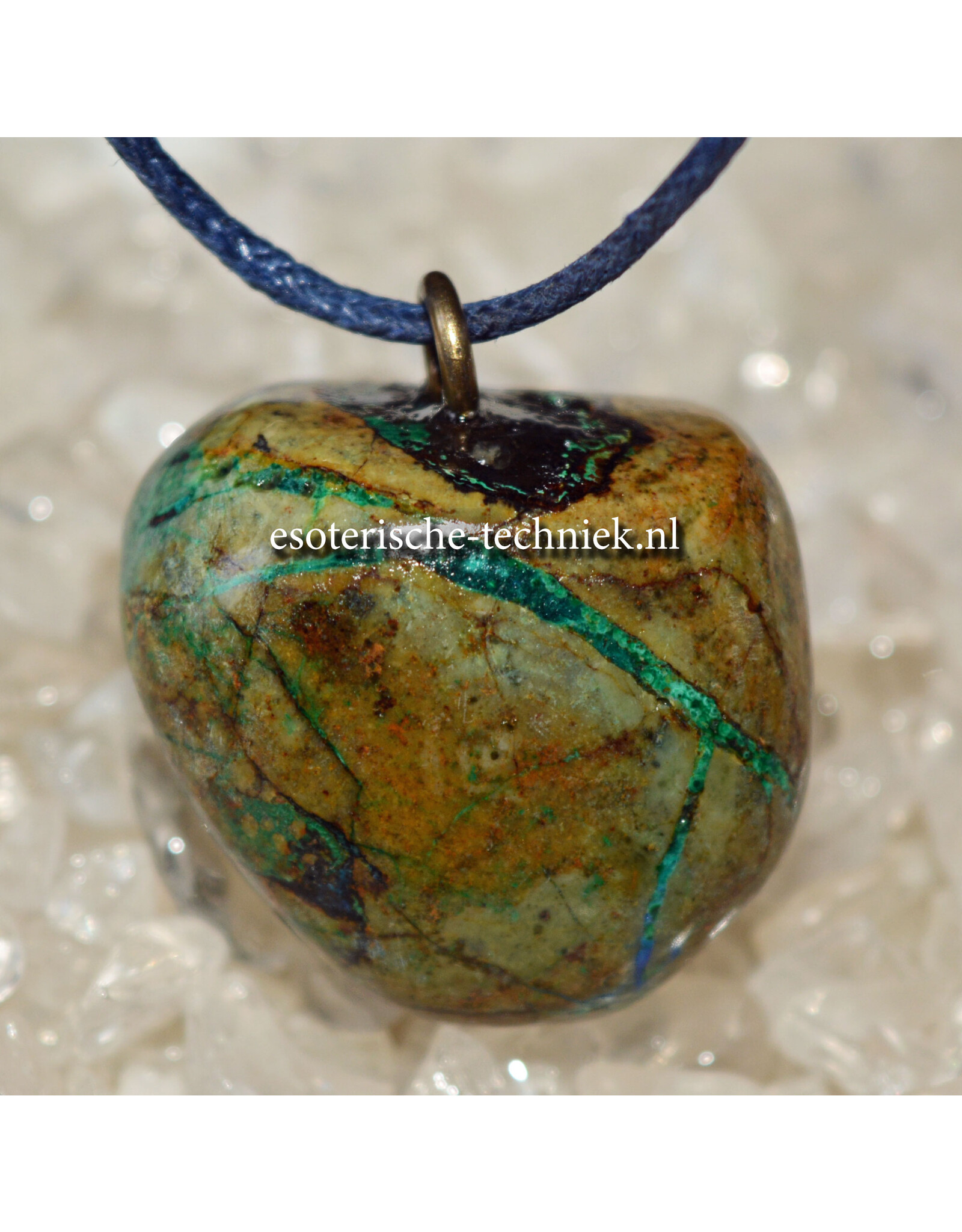 Orgone Orgonite edelsteen hanger Azuriet Malachiet