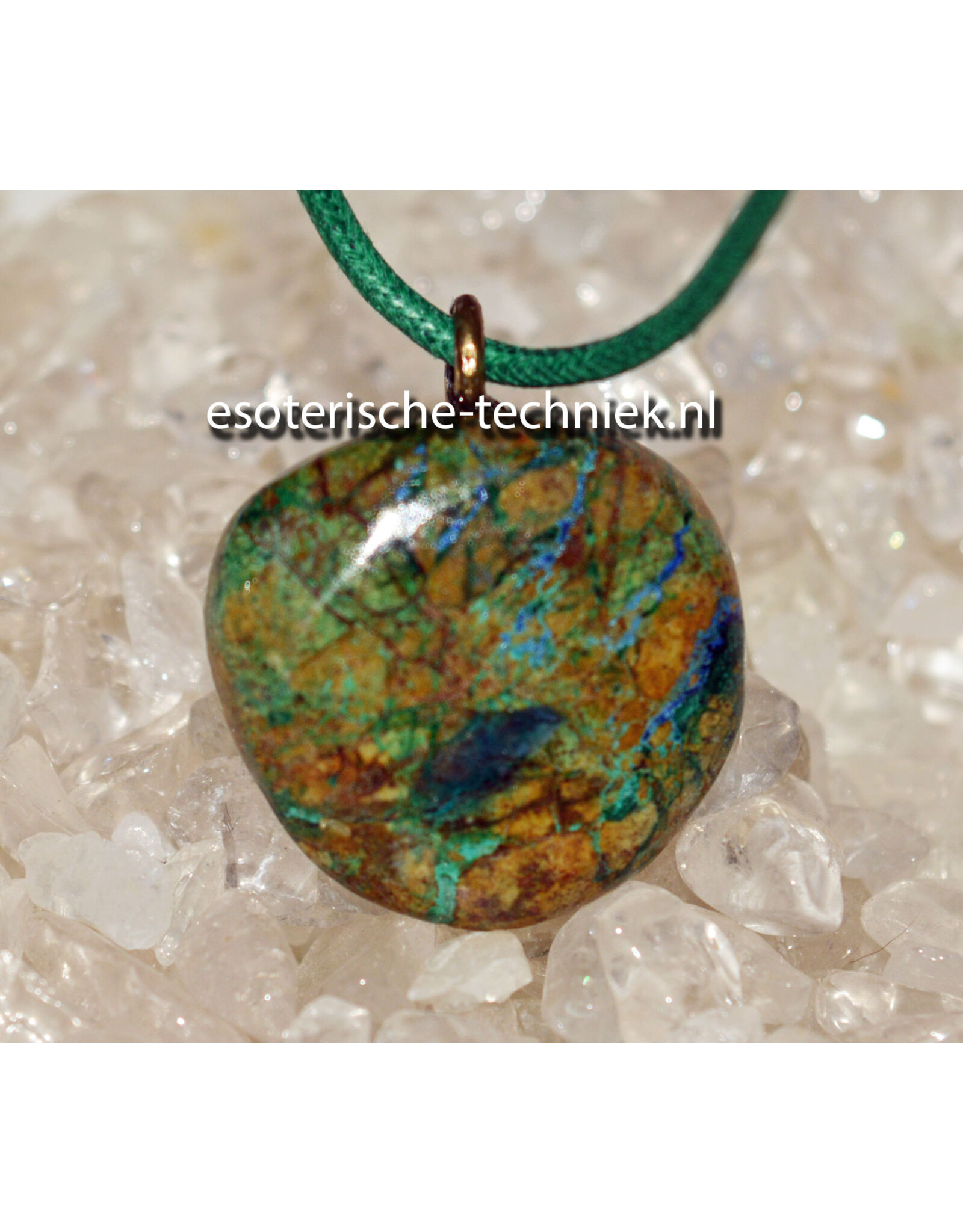 Orgone Orgonite edelsteen hanger Azuriet Malachiet
