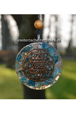Windorgel mobiel met orgonite hanger Apatiet, Shungit en Sri Yantra symbool