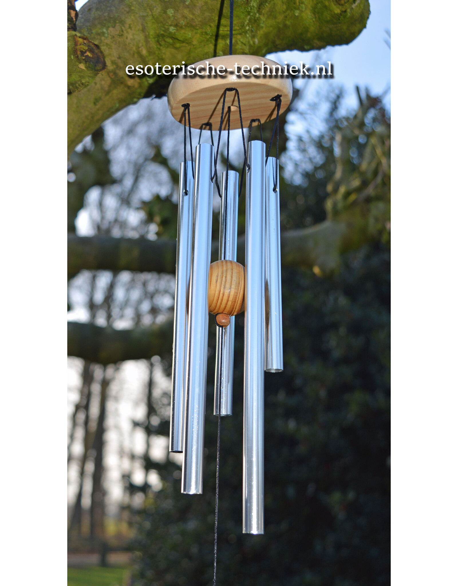 Windorgel mobiel met orgonite hanger Apatiet, Shungit en Sri Yantra symbool
