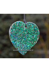 Windorgel mobiel met orgonite hanger  Malachiet, Lapis Lazuli en Shungite