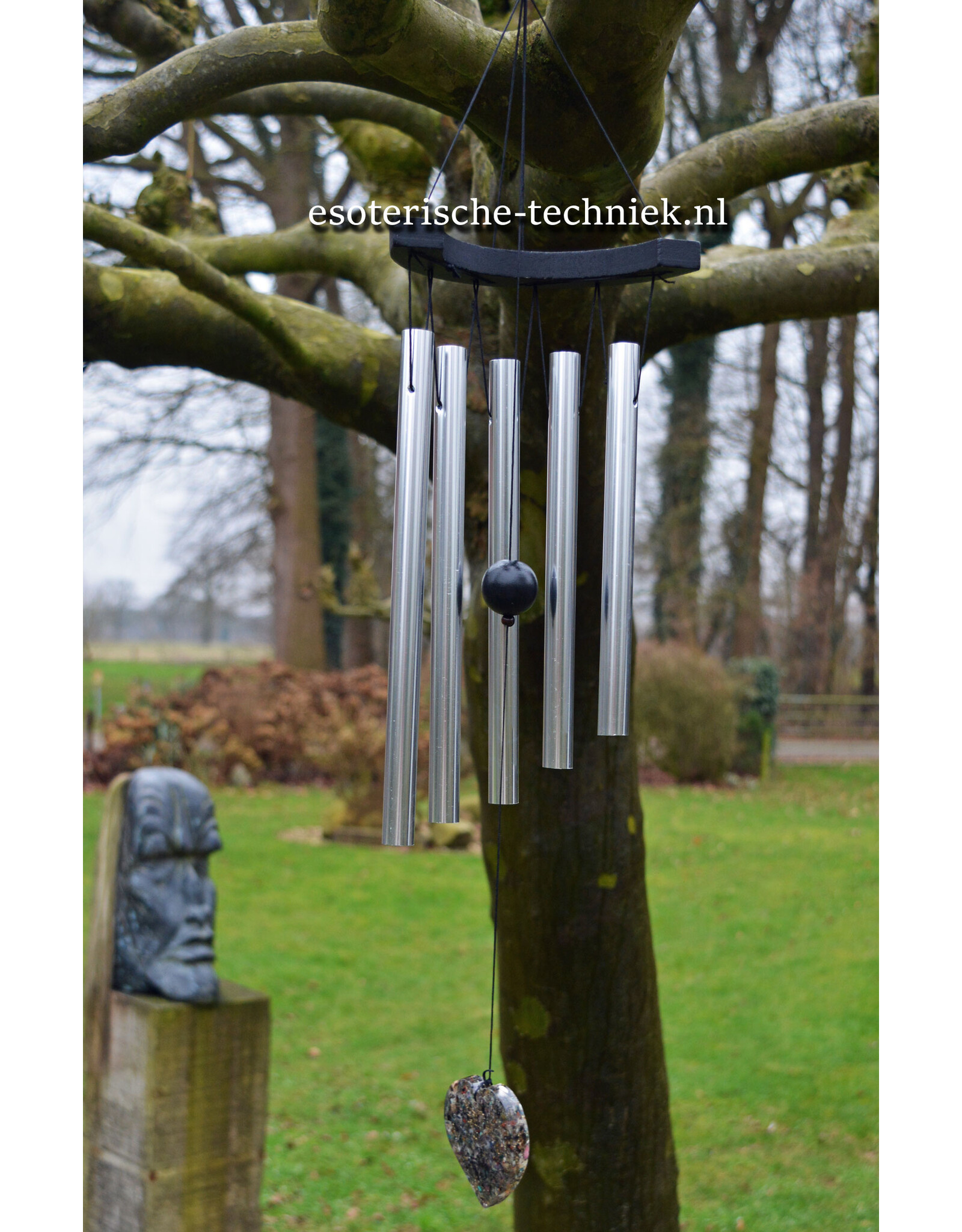Windorgel met orgonite hanger edelstenen en mineralen mix met shungiet