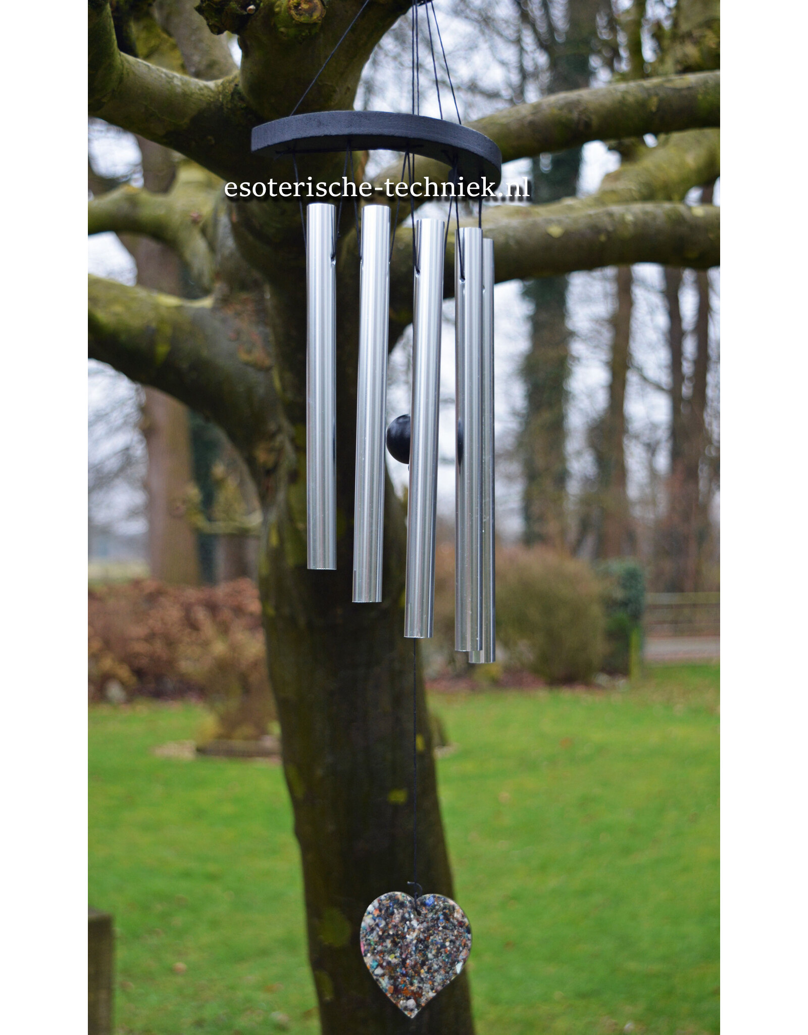 Windorgel met orgonite hanger edelstenen en mineralen mix met shungiet