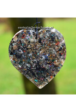 Windorgel met orgonite hanger edelstenen en mineralen mix met shungiet