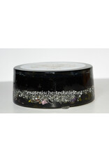Orgonite Oplaadschijf Shungite met het Metatron symbool van geëtst koper dat is verguld met 24-karaats goud
