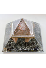 Orgone Orgonite piramide Seleniet, Roze Maansteen en Shungite