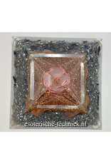 Orgone Orgonite piramide Seleniet, Roze Maansteen en Shungite